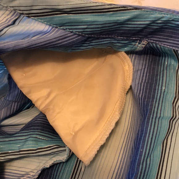 ALIA NWT SIZE 18 LONG SLEEVE BLOUSE BUTTON ROLL UP TAB BLUES &SILVER THREAD #024 - Picture 11 of 12